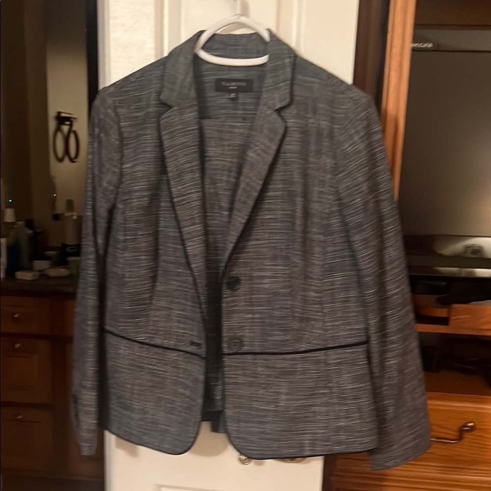 Talbots Navy and White Textured Pantsuit